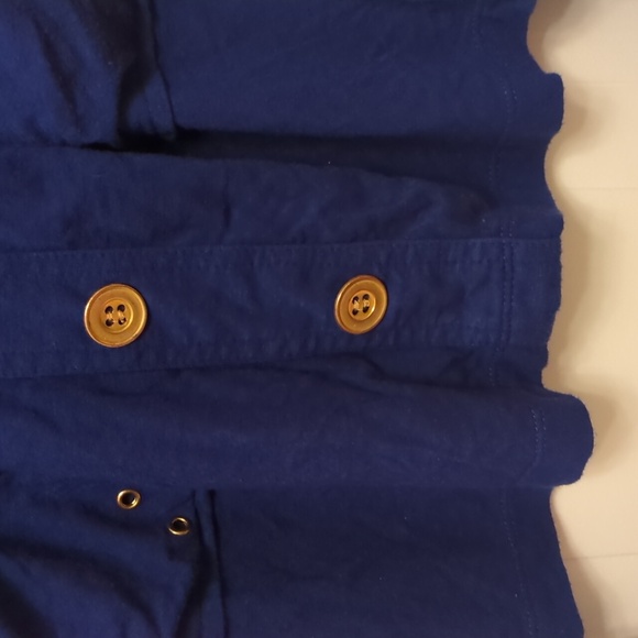 Dark blue dress with gold buttons - Picture 4 of 6